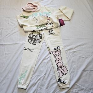 Bratz Graphic Hoodie and Joggers Set White Size XS